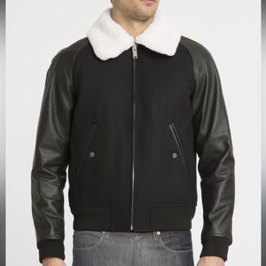 Sandro Black and White Bomber Jacket